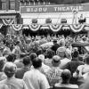 U.S. President Dwight Eisenhower at a public appearnce in 1955.