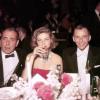 Humphrey Bogart with wife Lauren Bacall and Frank Sinatra.
